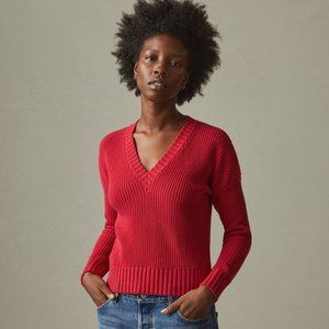 CHUNKY COTTON V-NECK